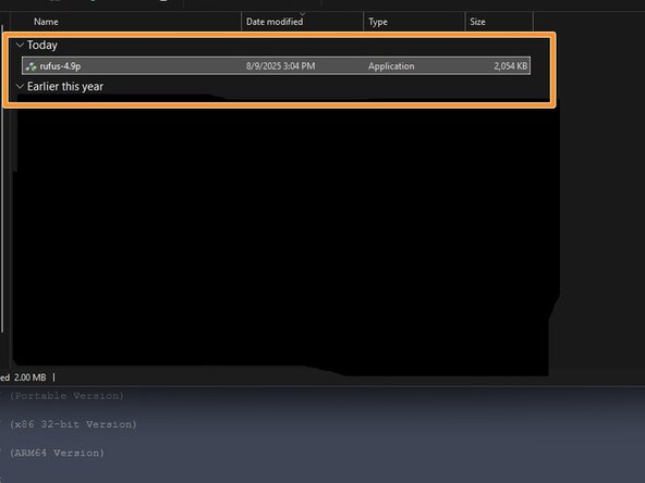 USB Installation Media Creation, Download Rufus: crwdns2935265:01crwdnd2935265:03crwdnd2935265:03crwdne2935265:0