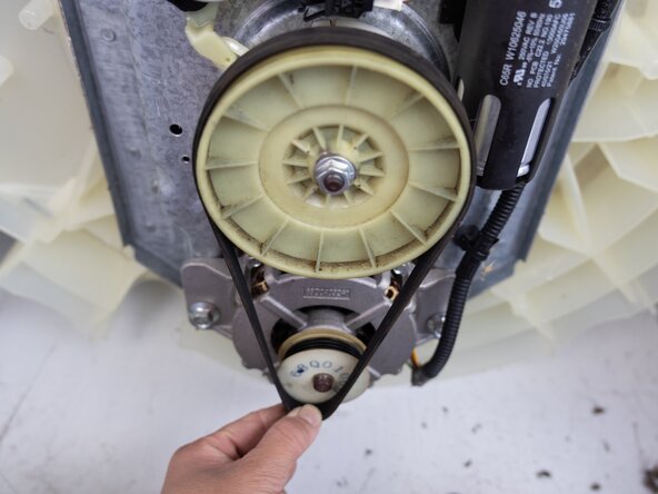 Whirlpool #WTW5000DW Drive Belt Replacement: step 9, image 2 of 3