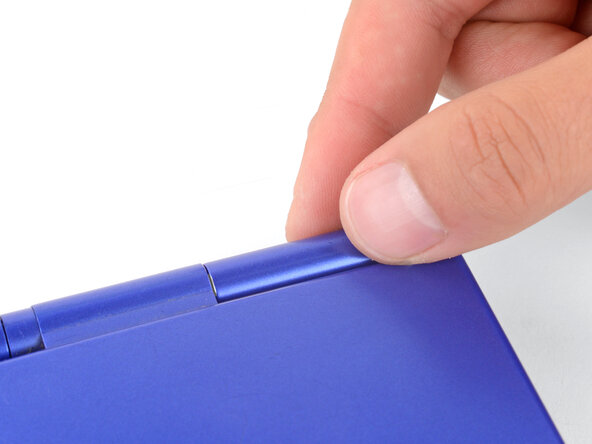 How to Reshell Your Game Boy Advance SP, Remove the hinge cover: crwdns2935265:024crwdnd2935265:01crwdnd2935265:02crwdne2935265:0