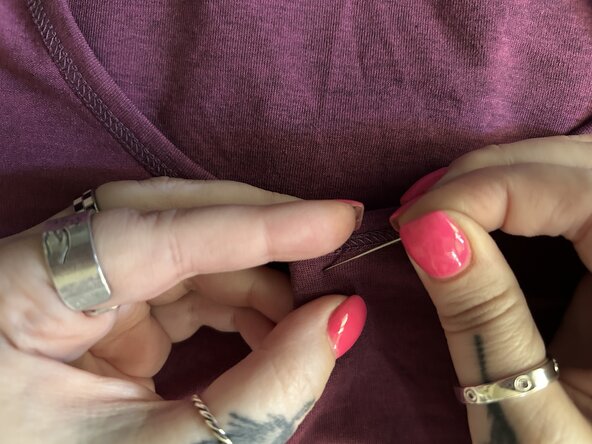 How to Repair a Gaping Shirt Neckline: step 4, image 1 of 2