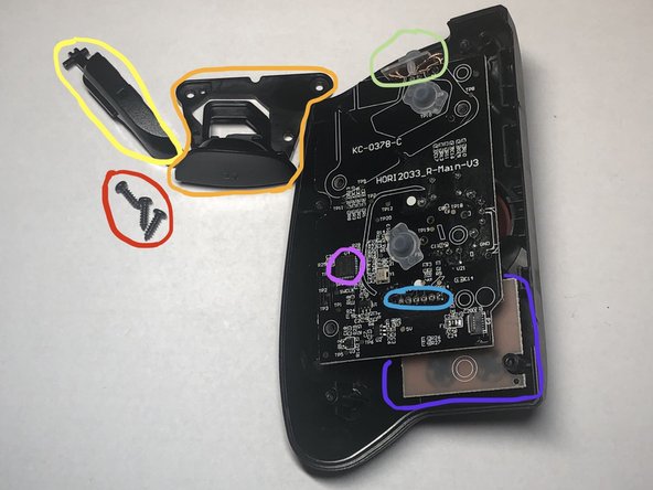 Right Controller, Front Half - ZR & R buttons: crwdns2935265:06crwdnd2935265:03crwdnd2935265:03crwdne2935265:0