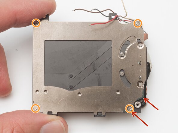 Pentax Super Program Shutter Service, Remove rear plate: crwdns2935265:020crwdnd2935265:02crwdnd2935265:03crwdne2935265:0