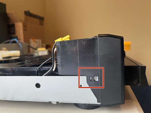 Sony CDP-CE375 Belt Replacement, Remove the front panel: step 8, image 1 of 3