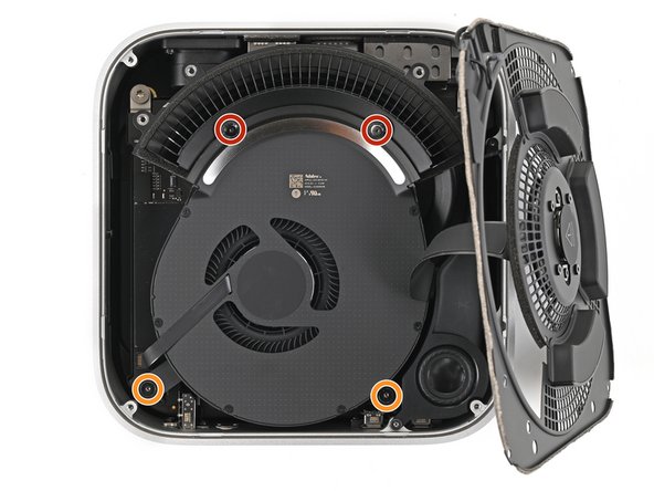 Mac  mini (2024) SSD Austausch, Lüfter losschrauben: Schritt 13, Bild 1 von 2