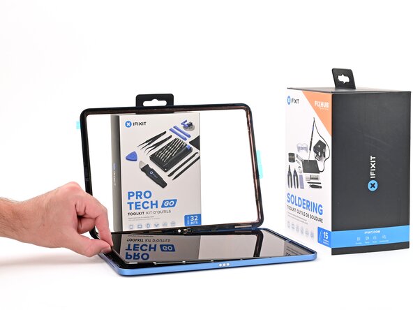 iPad 10 Battery Replacement, Lay the screen into place: step 55, image 2 of 3