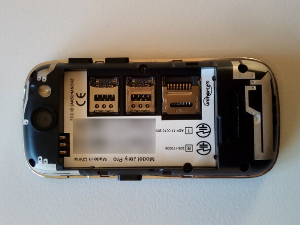 Disassembling Unihertz Jelly (Pro) Mainboard | UART Access, Start with back cover and battery removed: crwdns2935265:01crwdnd2935265:01crwdnd2935265:01crwdne2935265:0