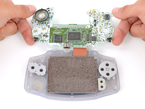 Game Boy Advance LCD Screen Replacement, Reposition the motherboard: crwdns2935265:010crwdnd2935265:03crwdnd2935265:03crwdne2935265:0