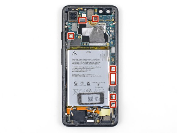 Google Pixel 3 Rear-Facing Camera Replacement, Remove the motherboard: step 34, image 3 of 3