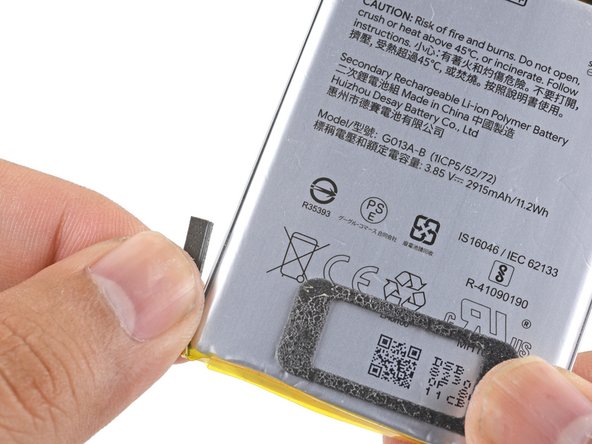 Google Pixel 3 Screen Assembly Replacement, Remove the battery: crwdns2935265:059crwdnd2935265:02crwdnd2935265:02crwdne2935265:0