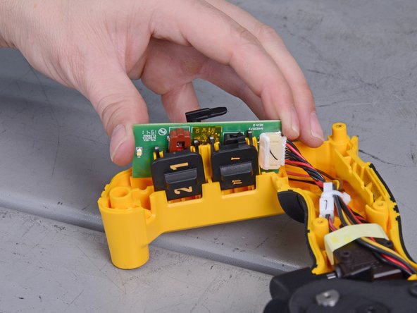 Dewalt Nailers DCN21PL 2018 Solenoid Assembly Replacement, Remove board and switches: crwdns2935265:015crwdnd2935265:02crwdnd2935265:03crwdne2935265:0