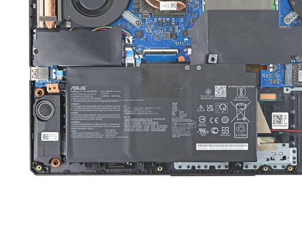 ASUS TUF Gaming F15 FX506HEB-DB74 Battery Replacement, Unfasten the battery: crwdns2935265:08crwdnd2935265:02crwdnd2935265:02crwdne2935265:0