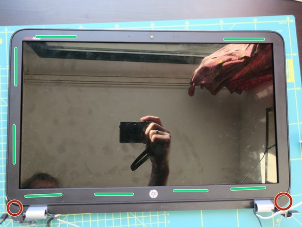 HP Envy 15-J120SG Display Panel Replacement, Remove the display bezel: crwdns2935265:05crwdnd2935265:02crwdnd2935265:02crwdne2935265:0