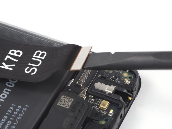 Xiaomi Redmi Note 10S Screen Replacement, Disconnect the daughterboard interconnect cable: crwdns2935265:022crwdnd2935265:03crwdnd2935265:03crwdne2935265:0