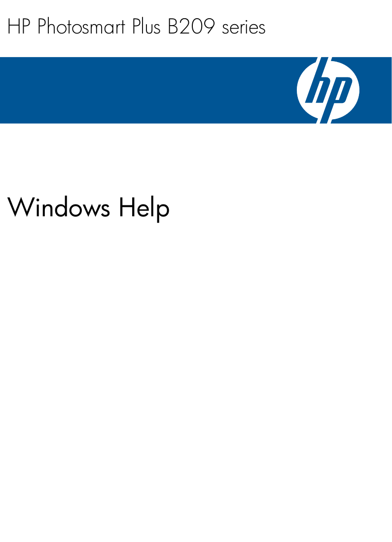 HP Photosmart Plus B209 Series Windows Help Guide - iFixit