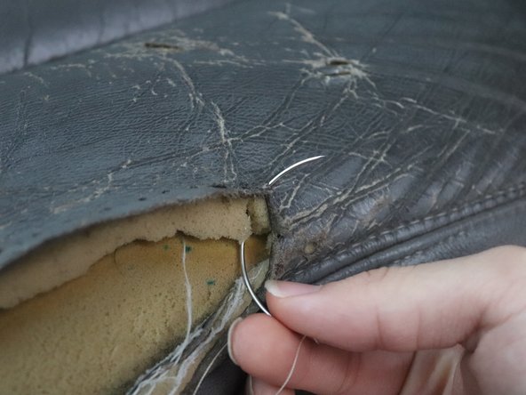How to Repair a Leather Car Seat Rip With Needle and Thread: step 5, image 1 of 3