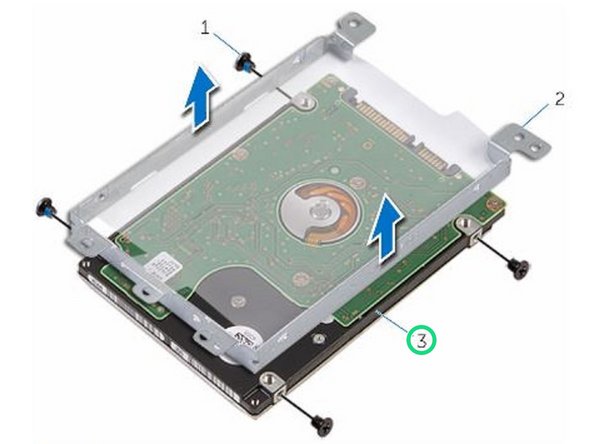Dell Inspiron 15 5566 Memory Modules Replacement, Lifting the Hard Drive Bracket: crwdns2935265:06crwdnd2935265:02crwdnd2935265:02crwdne2935265:0