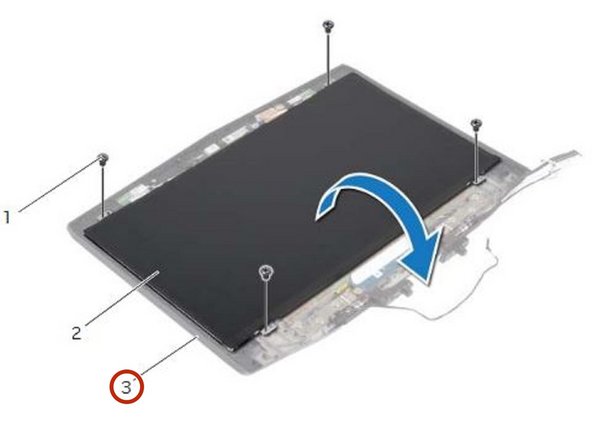 Dell Alienware 14 Display Panel Replacement, Placing the Display Back-Cover: 75 단계, 이미지 2개 중 2개