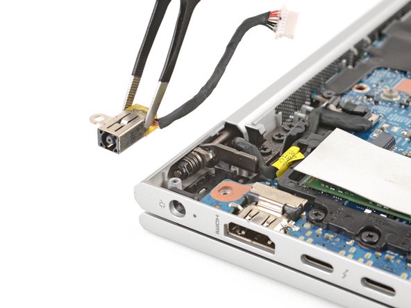 HP EliteBook 840 Aero G8 Power Port Replacement, Remove the power connector port: crwdns2935265:011crwdnd2935265:02crwdnd2935265:02crwdne2935265:0