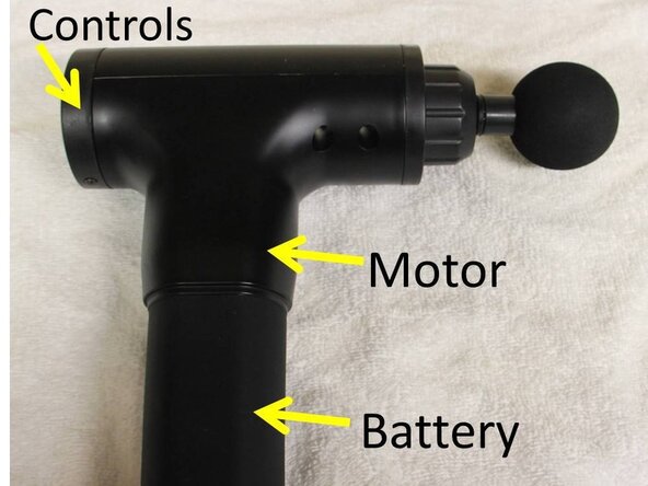 Massage Gun Battery Replacement, Gun Dissasembly: 1 단계, 이미지 3개 중 1개