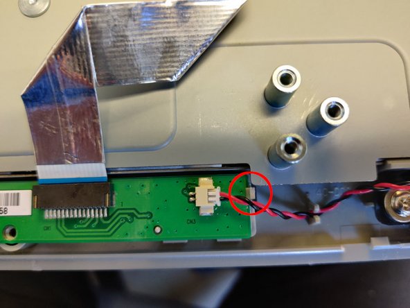 Acer AL1717 PSU Capacitors Replacement, Loosen and unplug ribbon cable: crwdns2935265:05crwdnd2935265:02crwdnd2935265:03crwdne2935265:0