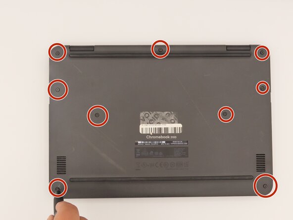 Dell Chromebook 3100 IO Board Replacement, Back Panel: crwdns2935265:01crwdnd2935265:03crwdnd2935265:03crwdne2935265:0