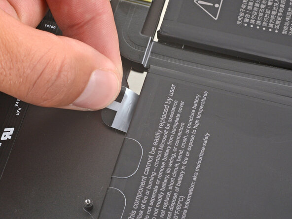 Microsoft Surface Pro 8 Battery Replacement, Peel up the pull tab: step 31, image 3 of 3
