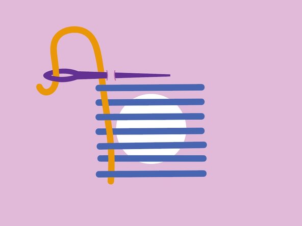 Woven Darn a Hole in a Knit, Weave in the vertical yarns: crwdns2935265:09crwdnd2935265:02crwdnd2935265:03crwdne2935265:0