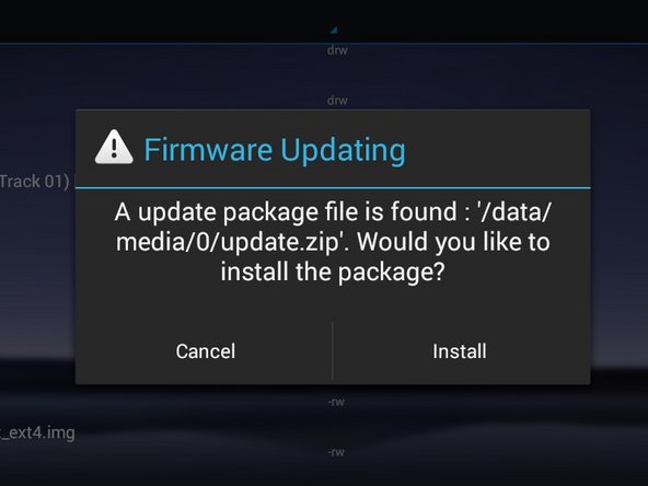 How to ROOT the GPD XD, Install Root ( update.zip ): step 4, image 1 of 2