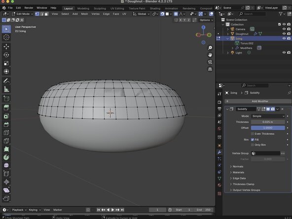 Basic Modeling, Adding a Subsurface Modifier: crwdns2935265:012crwdnd2935265:03crwdnd2935265:03crwdne2935265:0
