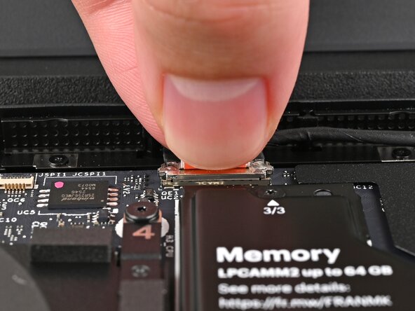 Framework Laptop 13 Pro Mainboard Replacement, Connect the Webcam Cable: step 29, image 2 of 2