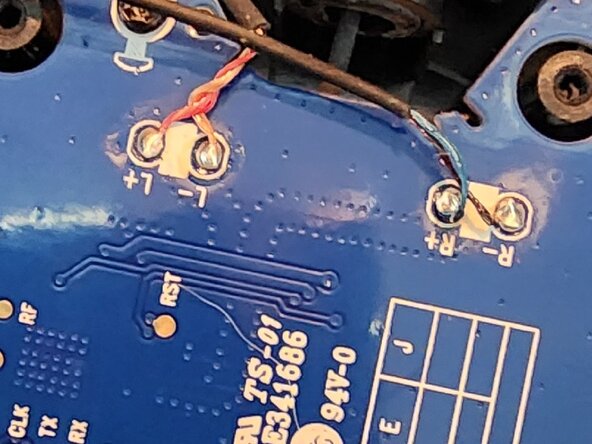 JVC Headphone HA-531BT Battery Replacement, Remove the Speaker Wires: step 3, image 1 of 1