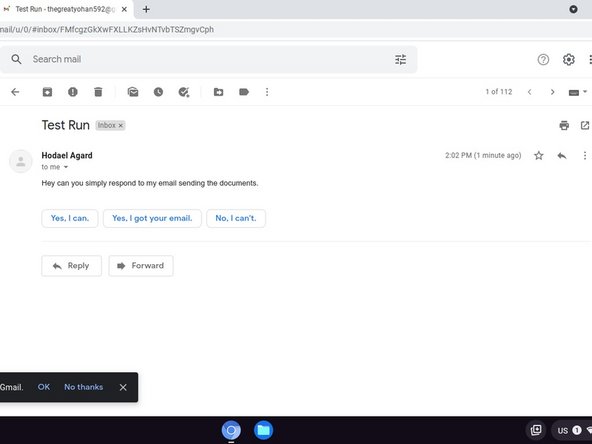 Reply to a message, Reply to a message: step 1, image 3 of 3