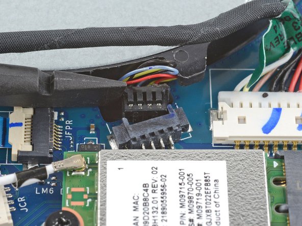 HP 15-dw Fan Replacement, Disconnect the fan cable: crwdns2935265:019crwdnd2935265:03crwdnd2935265:03crwdne2935265:0