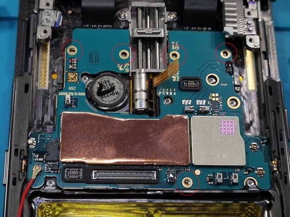 Samsung Galaxy A 80 Displayeinheit Zerlegung Zusammenbau Replacement, Slideabdeckung einschieben. Mainboard einsetzen.: Schritt 17, Bild 1 von 2