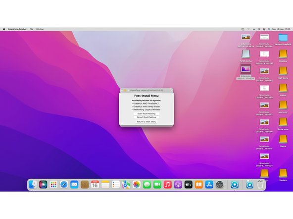 How to Install macOS Sonoma on Unsupported Macs, Post install procedures: crwdns2935265:017crwdnd2935265:02crwdnd2935265:02crwdne2935265:0