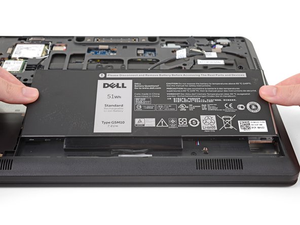 Dell Latitude E5450 Battery Replacement, Remove the Battery: step 9, image 3 of 3