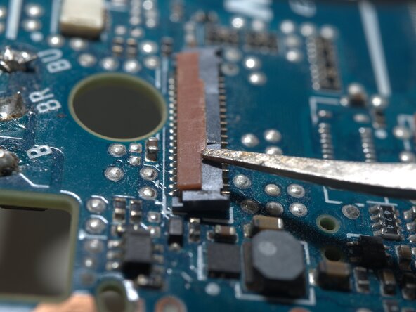 Nikon 1 J5 Main PCB Replacement, Detail of the FPC connector: crwdns2935265:03crwdnd2935265:02crwdnd2935265:03crwdne2935265:0