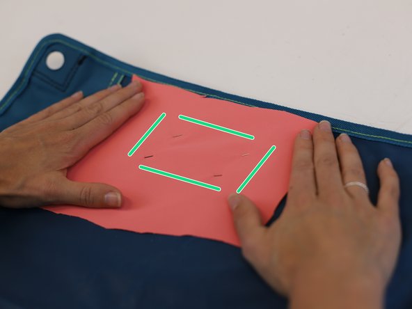 How to Repair a Tear in a Camping Chair, Prepare for stitching: crwdns2935265:06crwdnd2935265:02crwdnd2935265:03crwdne2935265:0