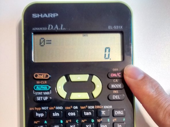 Sharp EL-531X Battery Replacement, Turn calculator off: crwdns2935265:09crwdnd2935265:03crwdnd2935265:03crwdne2935265:0