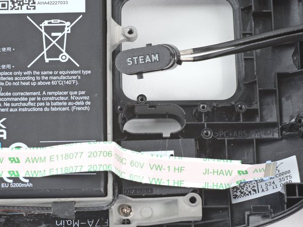 Steam Deck Front Shell Replacement, Remove the Steam button: crwdns2935265:045crwdnd2935265:02crwdnd2935265:02crwdne2935265:0