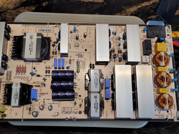 LG OLED TV - Power supply board troubleshooting and repair, Netzteilplatine entfernen: step 1, image 2 of 2