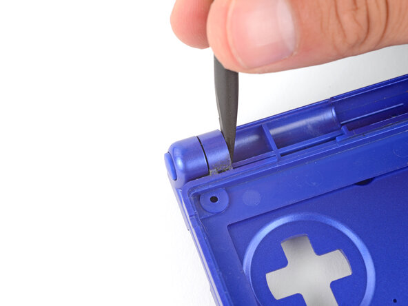 How to Reshell Your Game Boy Advance SP, Partially separate the hinges: crwdns2935265:027crwdnd2935265:03crwdnd2935265:03crwdne2935265:0