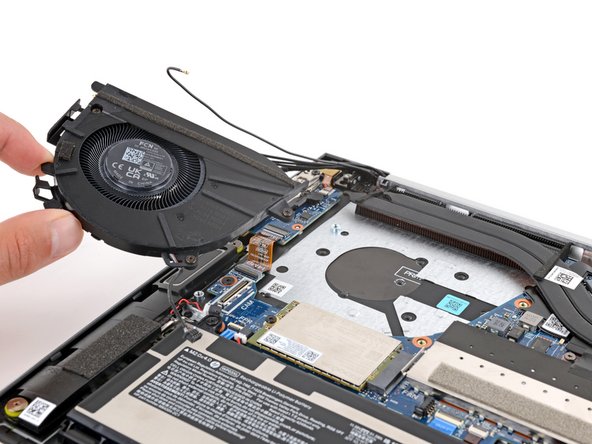 HP EliteBook 845 G9 Fan Replacement, Remove the fan: crwdns2935265:013crwdnd2935265:03crwdnd2935265:03crwdne2935265:0