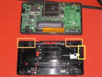 Disassembling Nintendo DS Lite Bottom Case