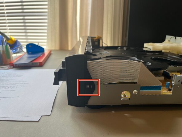 Sony CDP-CE375 Belt Replacement, Remove the front panel: step 8, image 2 of 3
