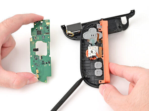 Joy-Con 2 (Right) Joystick Replacement, Remove the board: crwdns2935265:025crwdnd2935265:03crwdnd2935265:03crwdne2935265:0