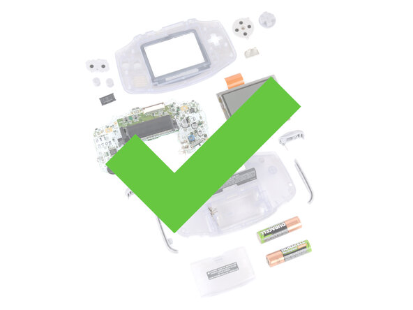 How to Reshell Your Game Boy Advance, Disassembly complete: crwdns2935265:018crwdnd2935265:01crwdnd2935265:01crwdne2935265:0