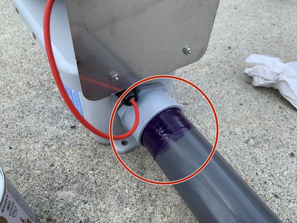 GI Node with Pressure Transducer Assembly, Attaching 1.5-in Pipe to PVC Conduit: step 15, image 2 of 3
