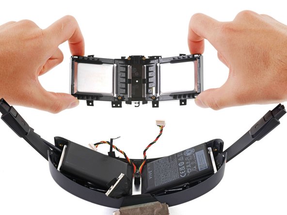 HTC Vive XR Elite Battery Cradle Power LED Replacement, Remove the front metal battery enclosure: crwdns2935265:025crwdnd2935265:02crwdnd2935265:02crwdne2935265:0