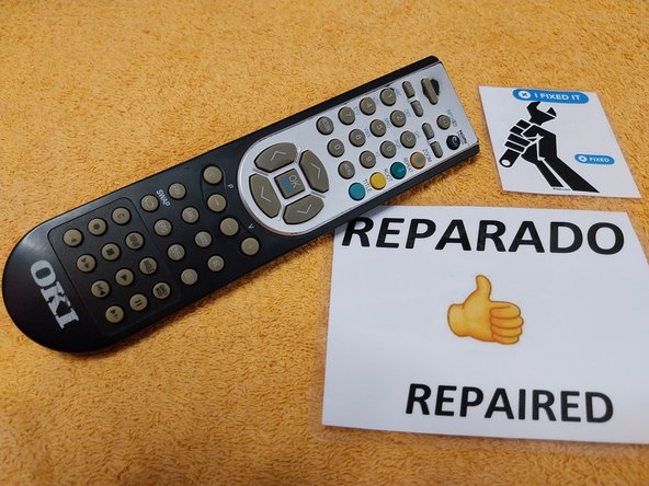 Mando a distancia TV OKI  Limpieza de teclado por fallo de teclas.: step 16, image 2 of 2